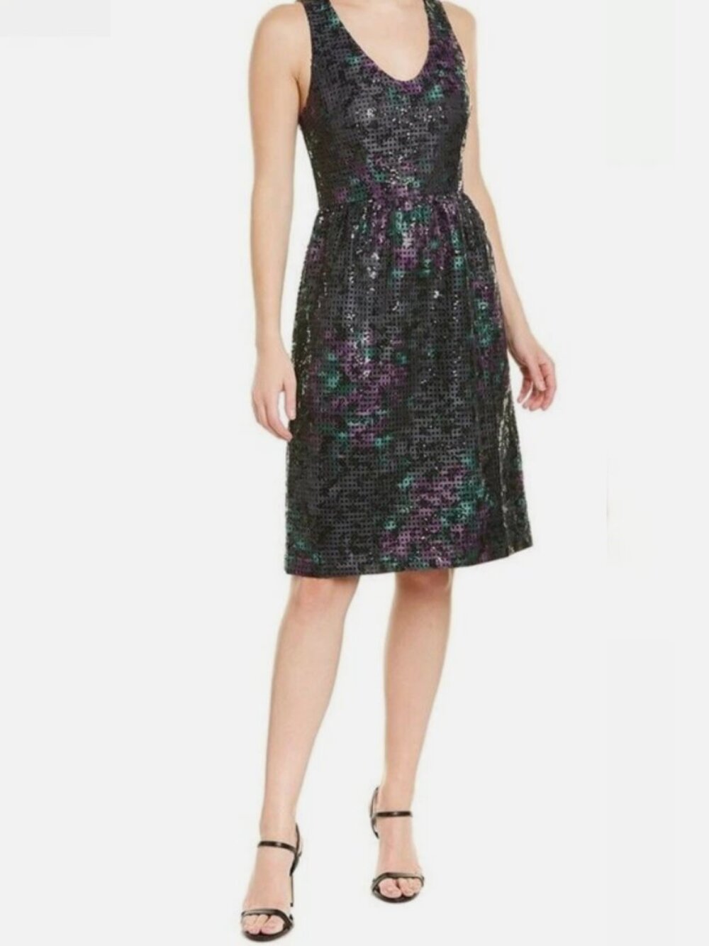 Trina Turk Petunia Black Sequin Cocktail Dress With Tag